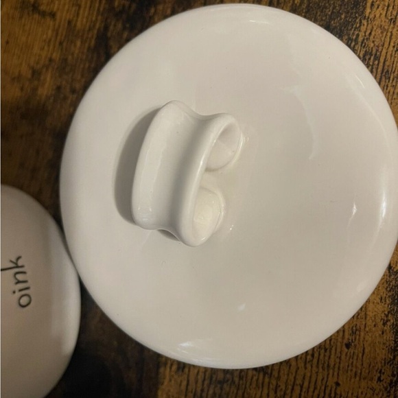 Rae Dunn Ivory W/lc “oink” W/Pig Small Farmhouse Canister/Cookie Jar Brand NEW - Picture 4 of 5